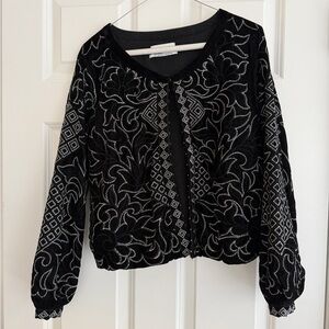 Urban Outfitters Black Embroidered cardigan